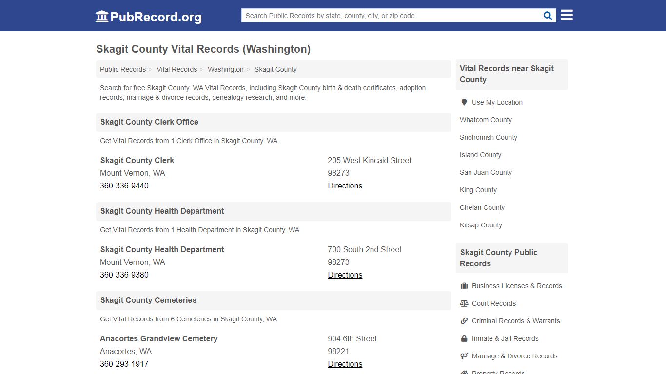 Free Skagit County Vital Records (Washington Vital Records)